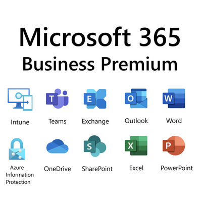 Global Version License MS 365 Business Premium 15 User More Solutions For PC / Mac / IOS And Android