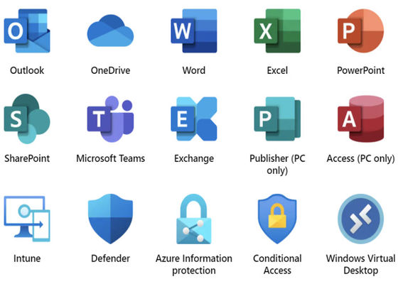 Global Version License MS 365 Business Premium 15 User More Solutions For PC / Mac / IOS And Android