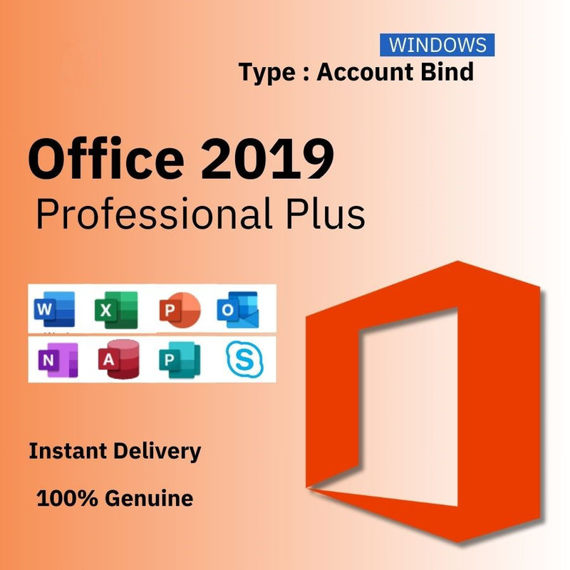 Office 2019 Professional Plus Genuine Original Bind License Key Multilingual