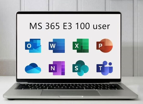 Лимит пользователей 100 пользователей на лицензию Ms 365 Enterprise E3 Windows совместимый Secure Cloud Collaboration Productivity Suite