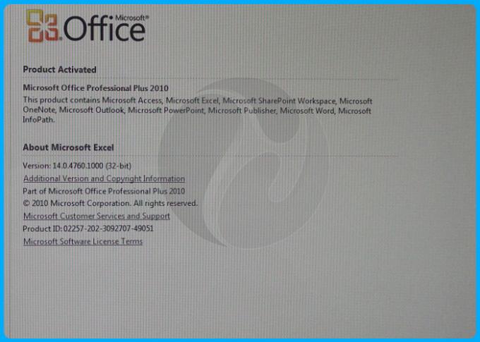 Standard 50pc Office Professional Plus 2010 Activation Code 32 Bit